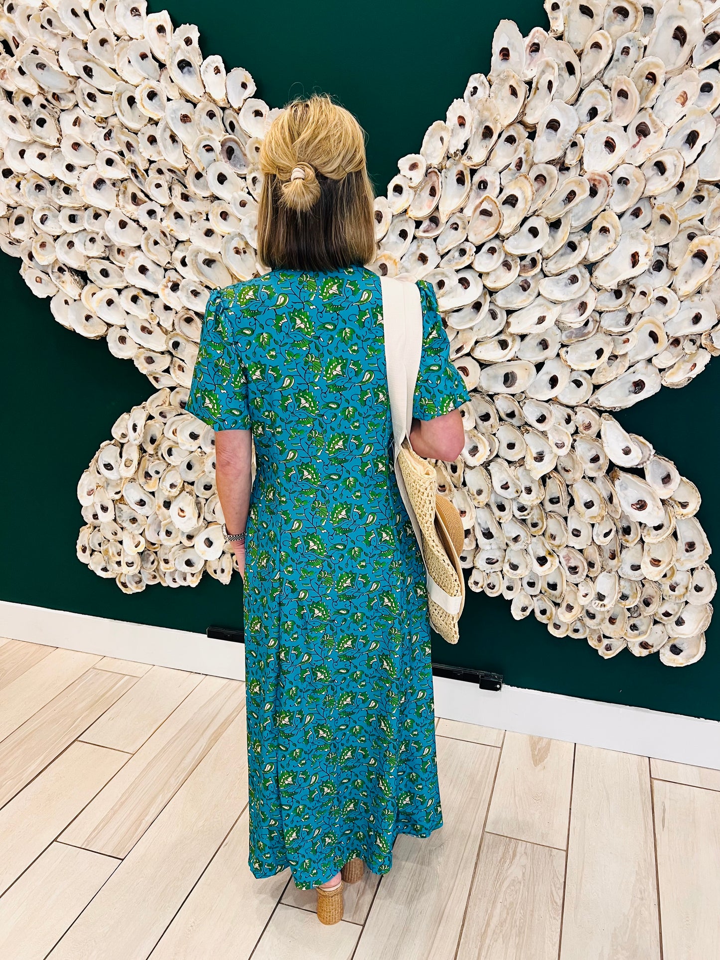 The Kelly blue green dupe dress