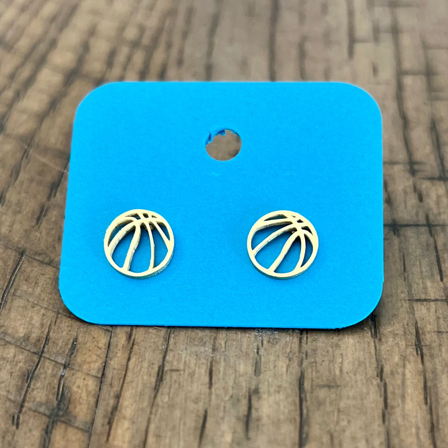 Gold stainless steel sports ball stud