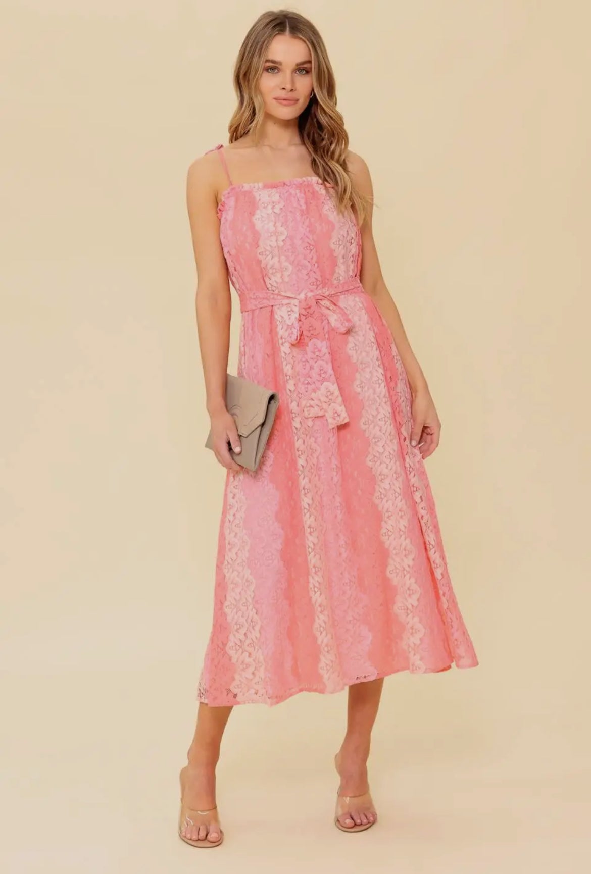 The Cora lace midi dress