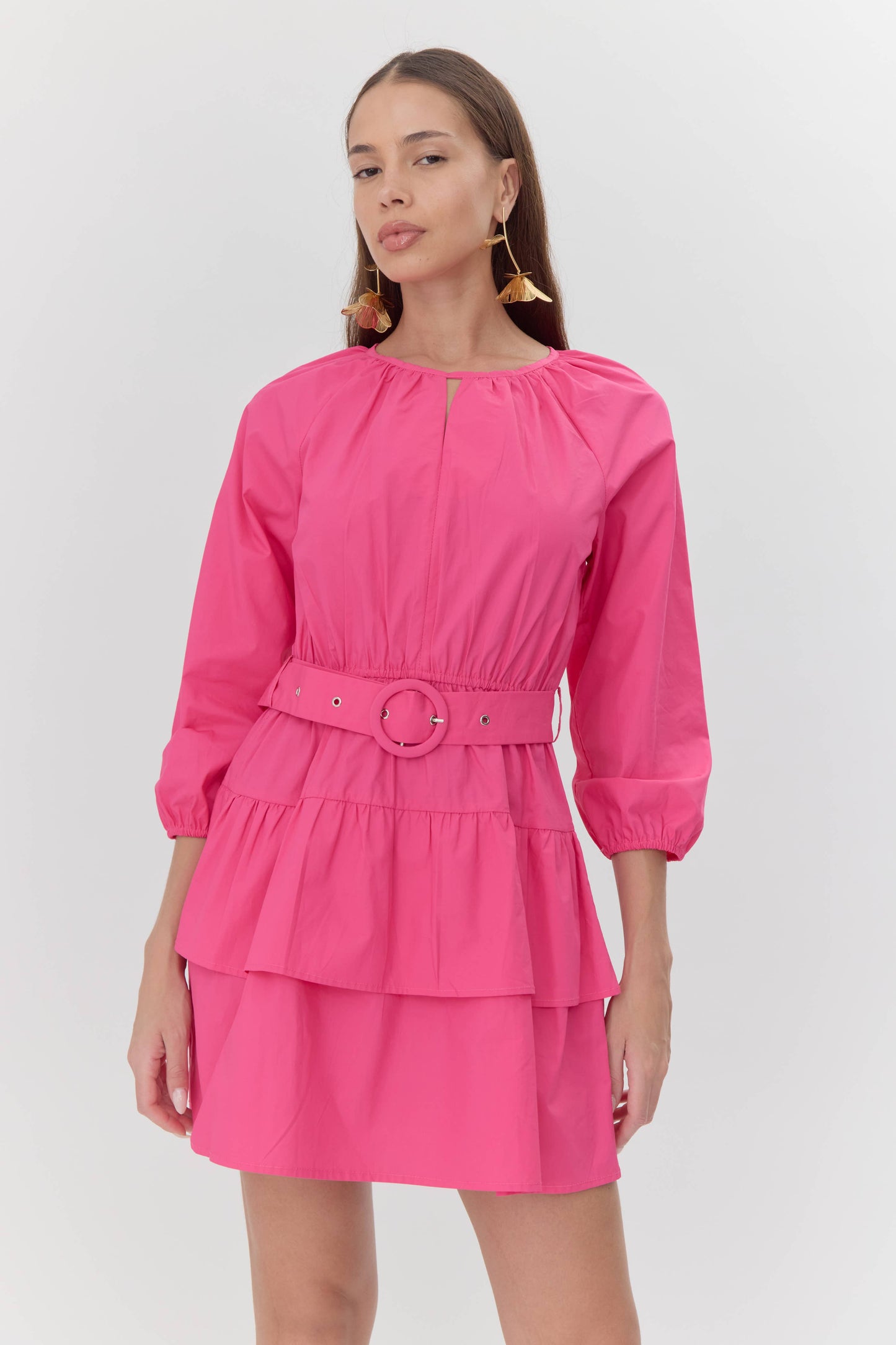 Trina Poplin Belted Mini Dress