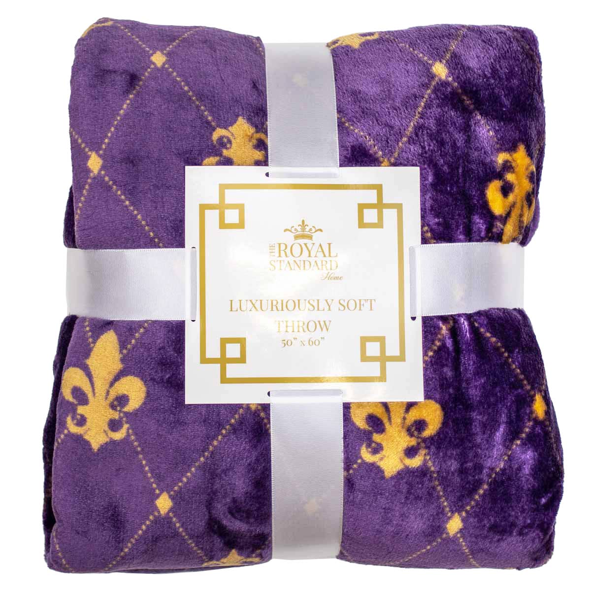 Clovis Throw Plum/Gold 50x60