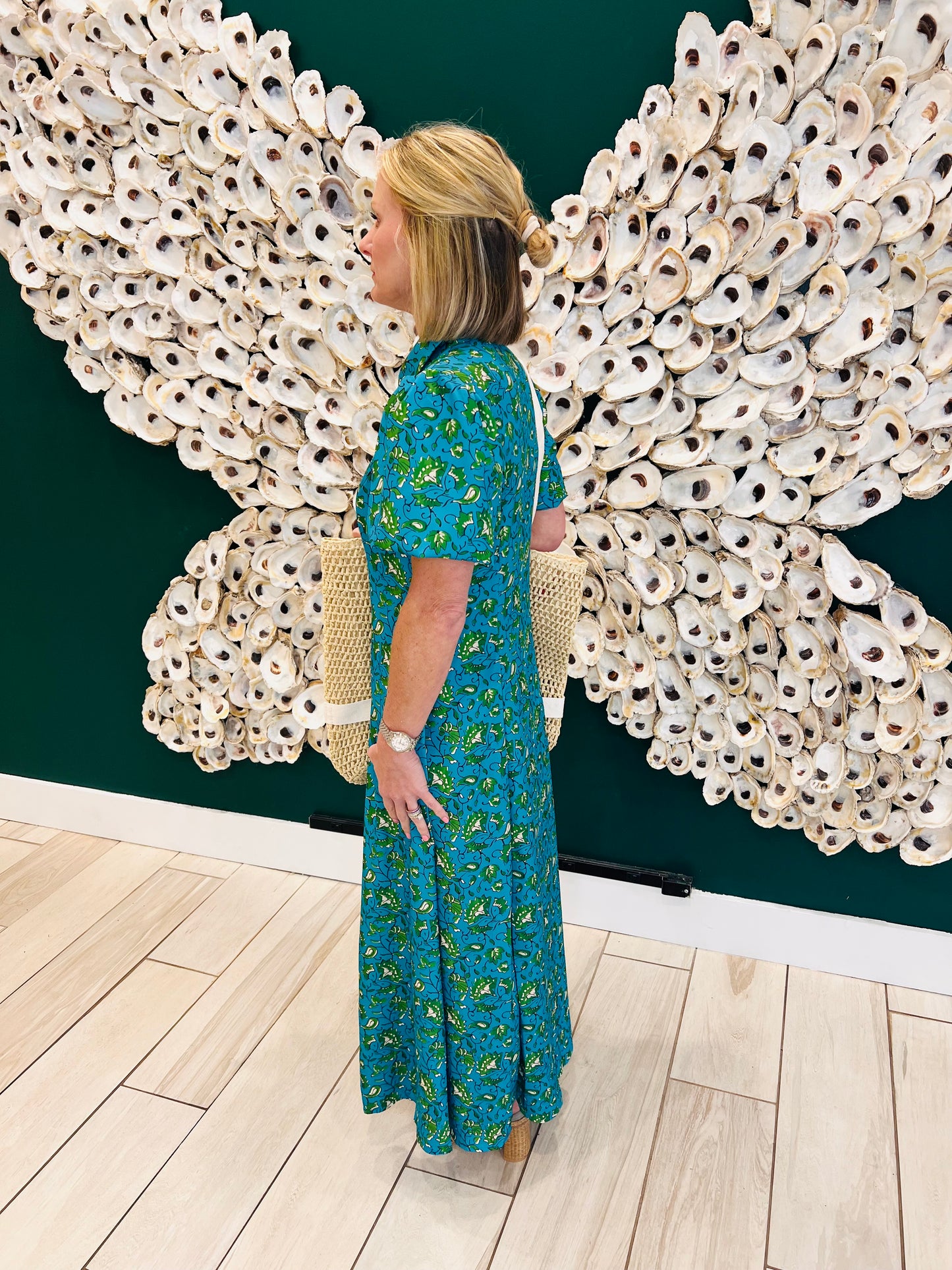 The Kelly blue green dupe dress