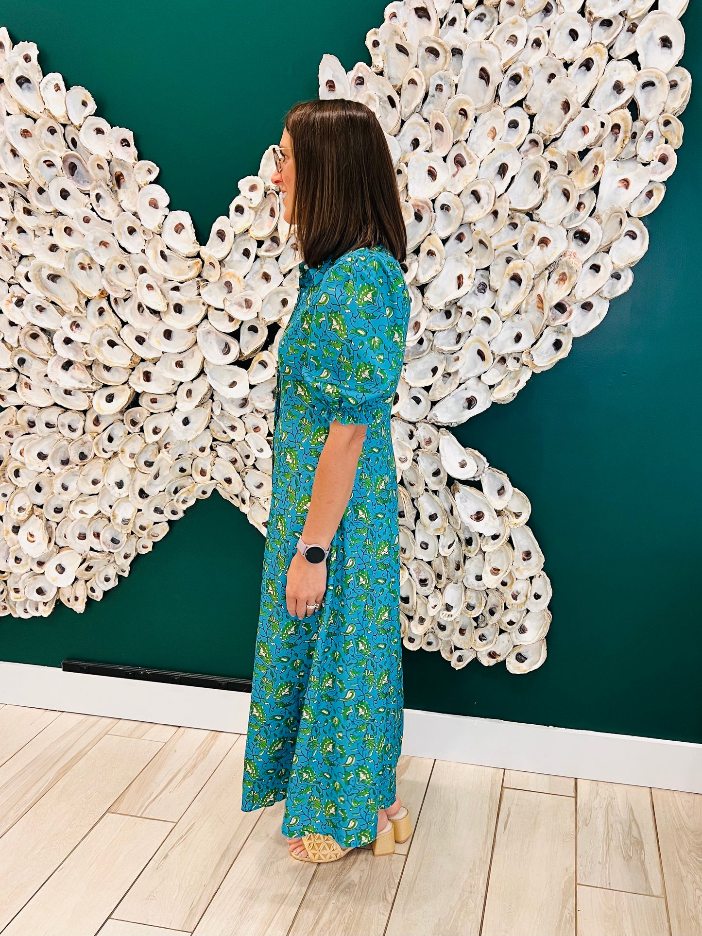 The Kelly blue green dupe dress