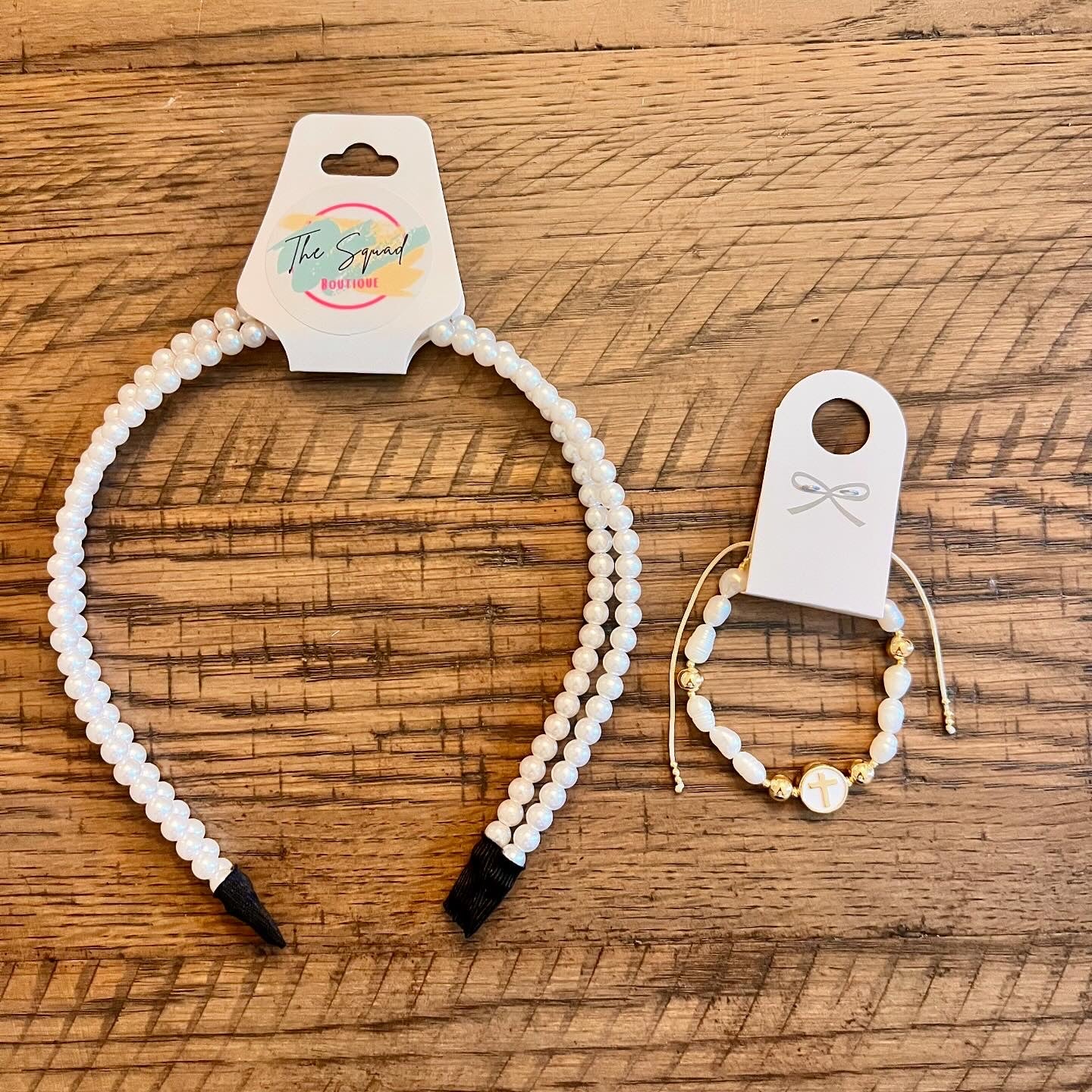 Pearl double headband