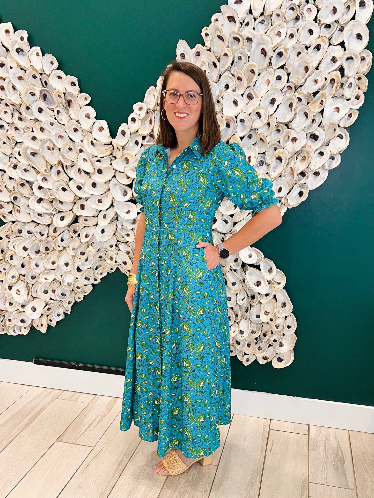 The Kelly blue green dupe dress