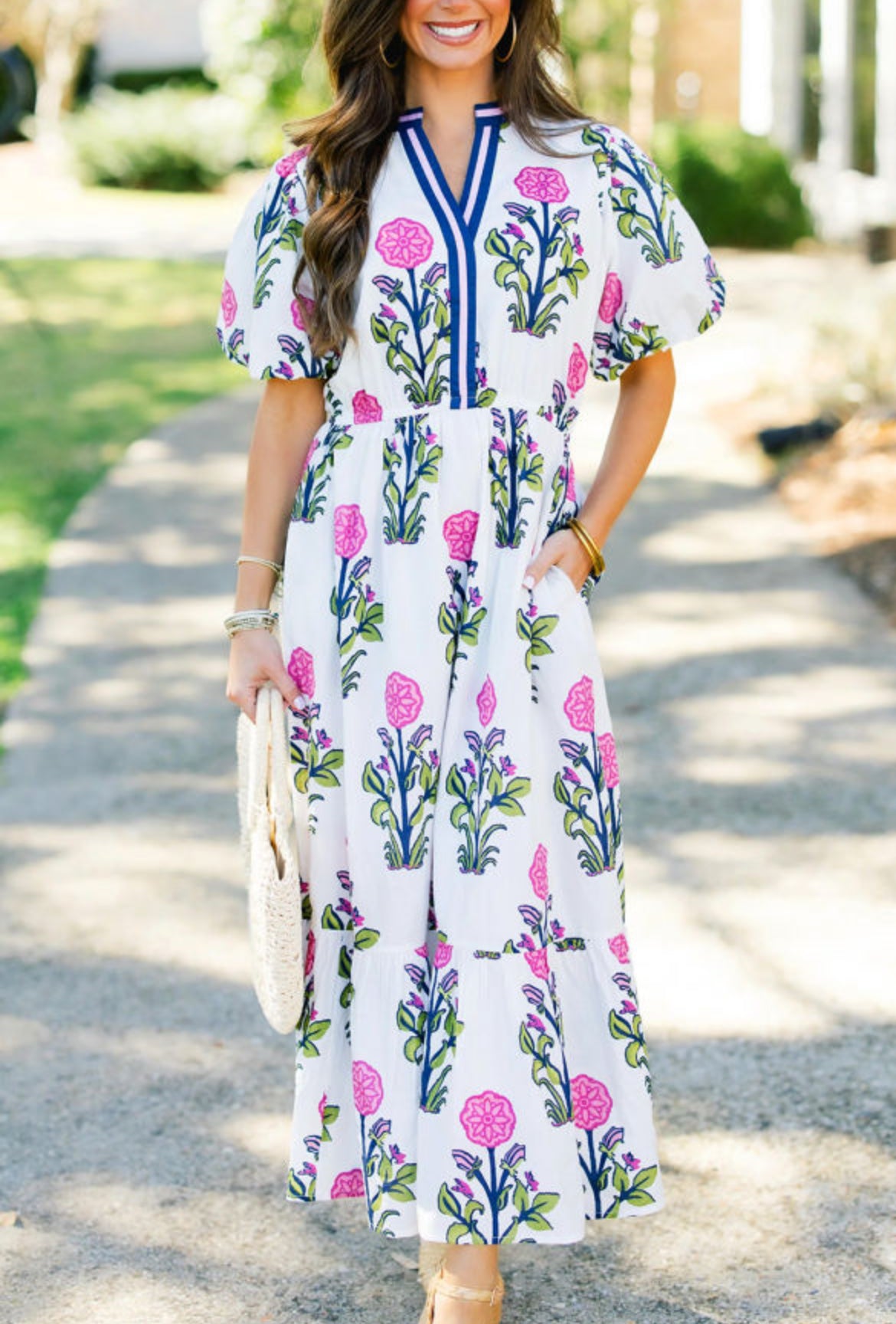 The Zoe cobalt floral dress