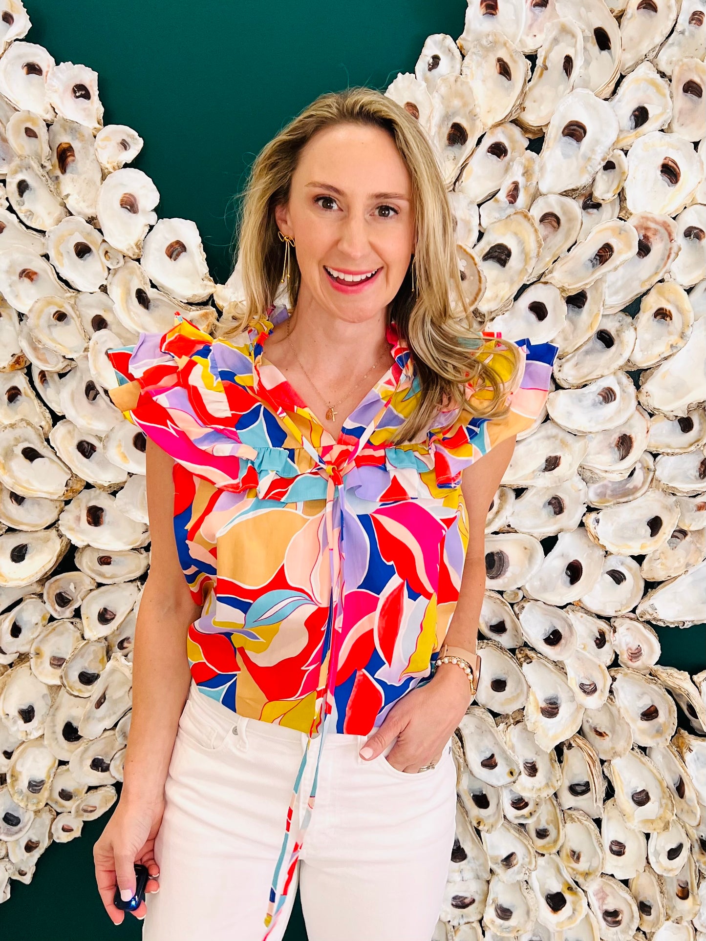 The Rebecca abstract blouse