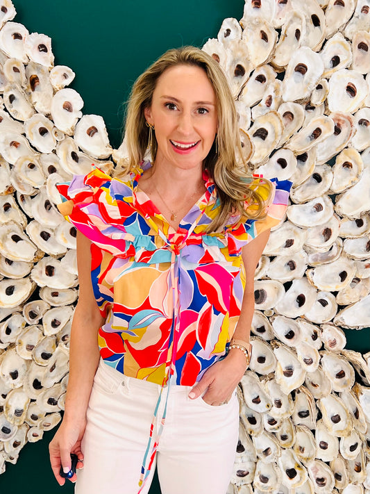 The Rachel abstract blouse