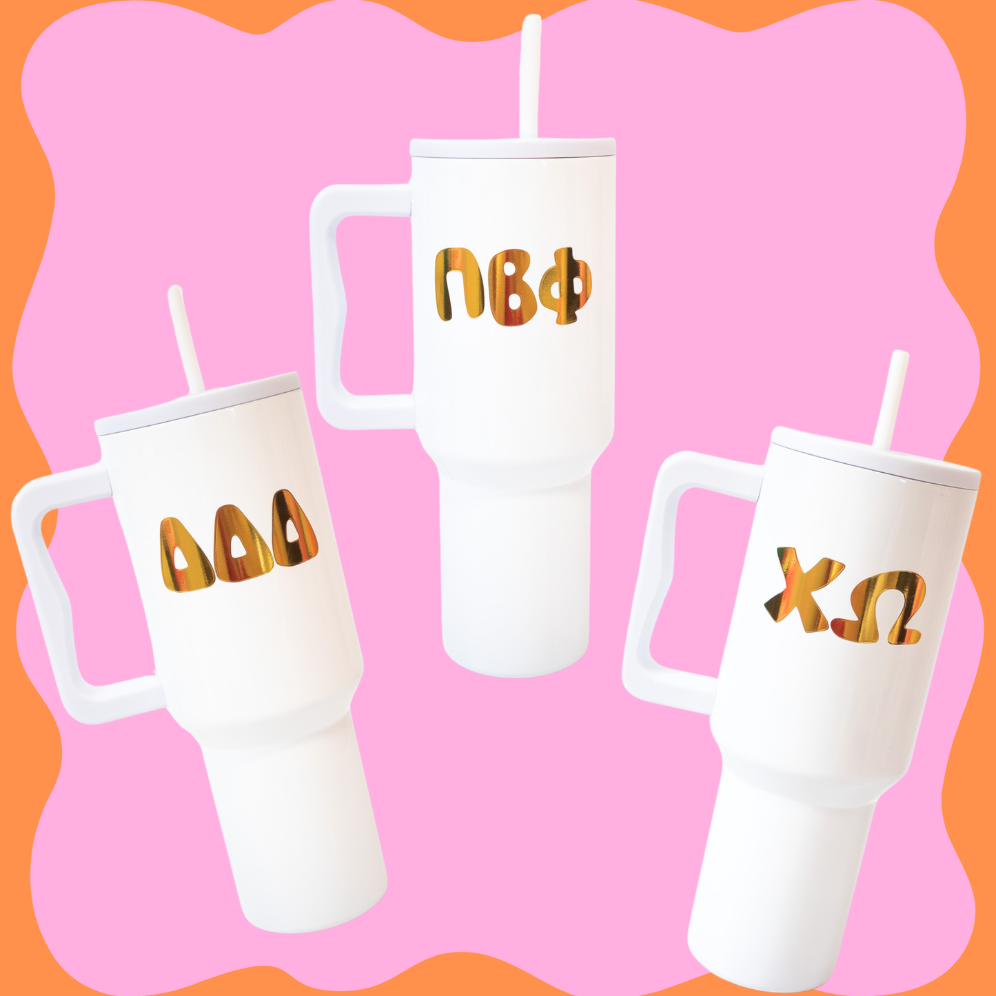 40oz 24 Karat Sorority Tumbler: CHI OMEGA