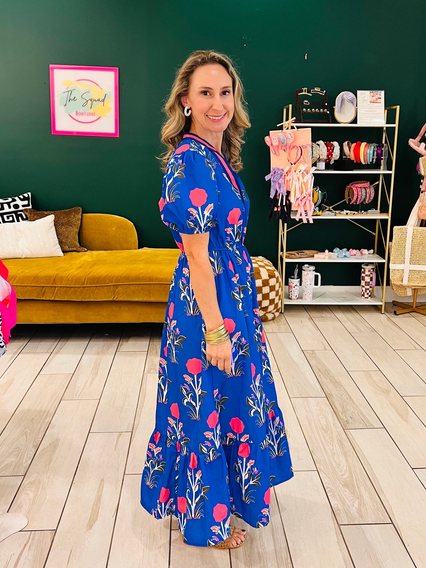 The Zoe cobalt floral dress