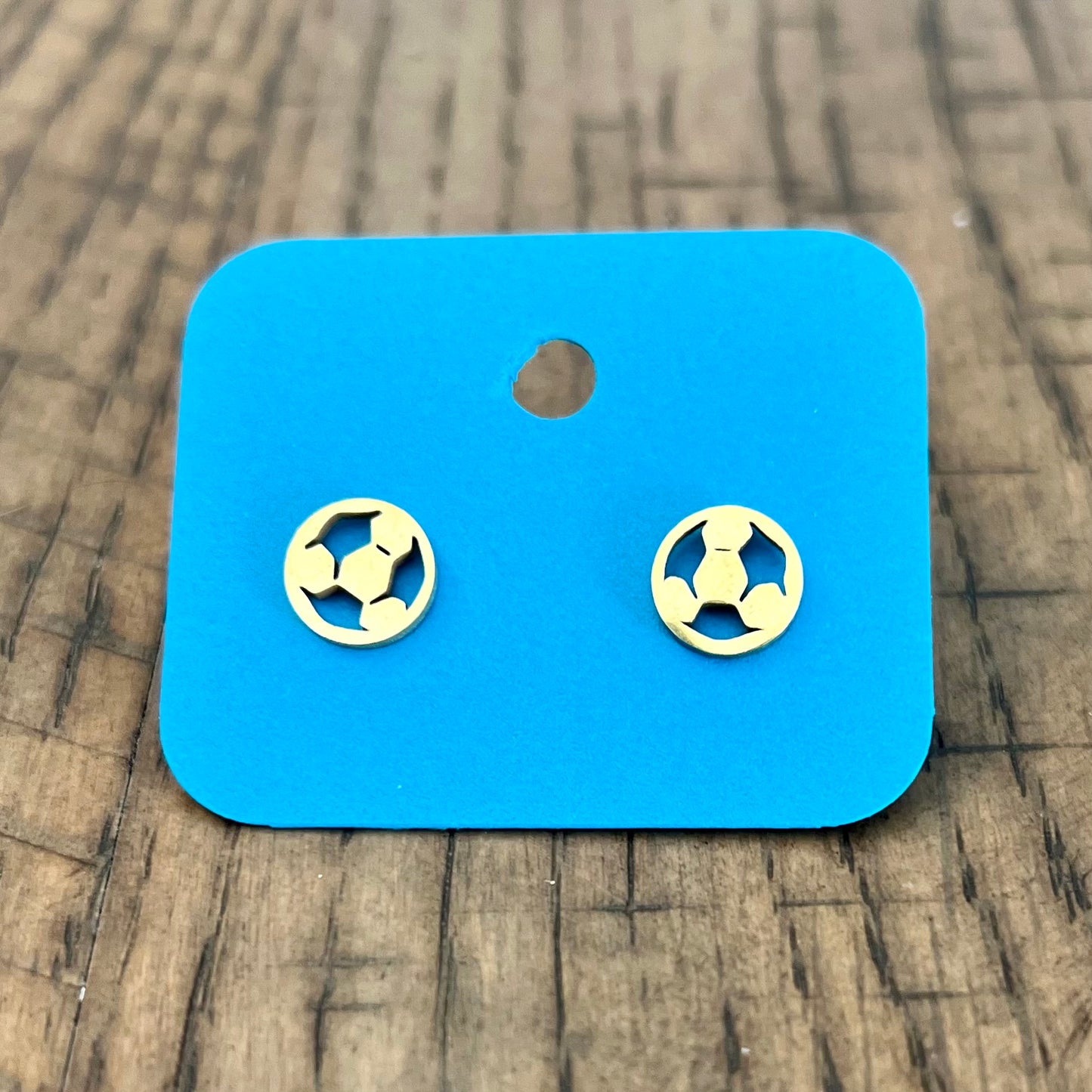 Gold stainless steel sports ball stud