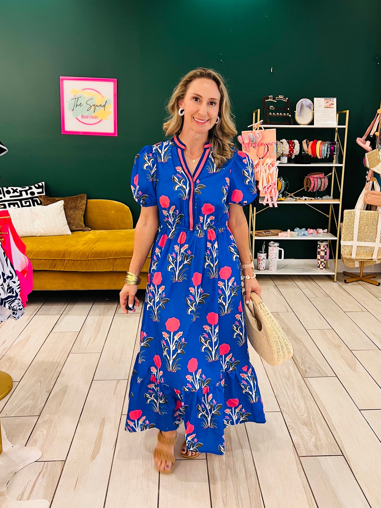 The Zoe cobalt floral dress