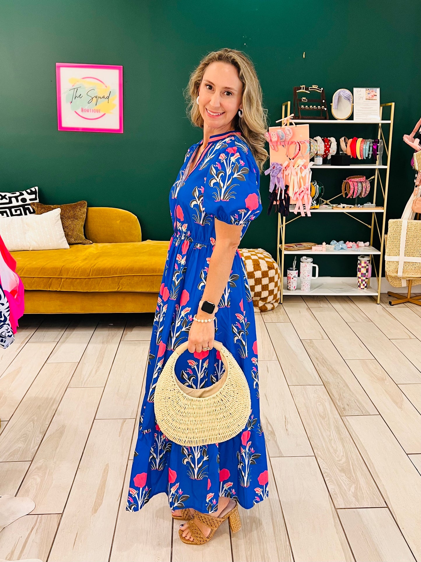 The Zoe cobalt floral dress