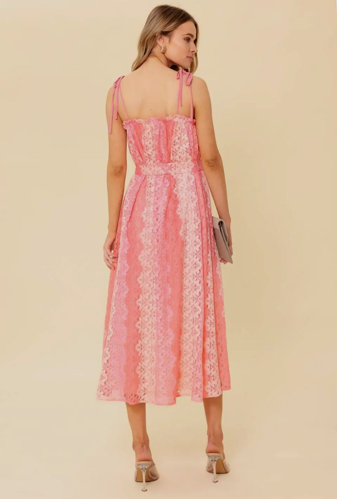 The Cora lace midi dress