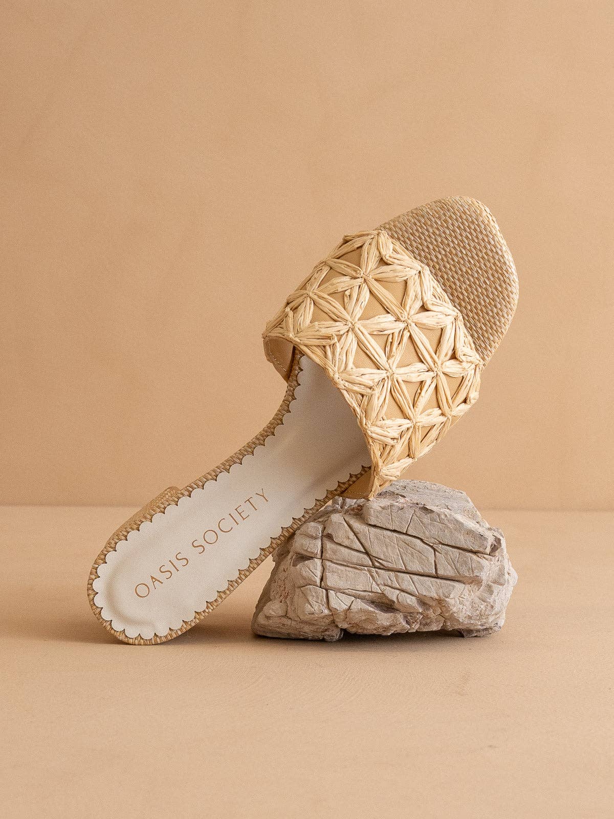 The Winona - Natural Woven Raffia Block Heel: NATURAL
