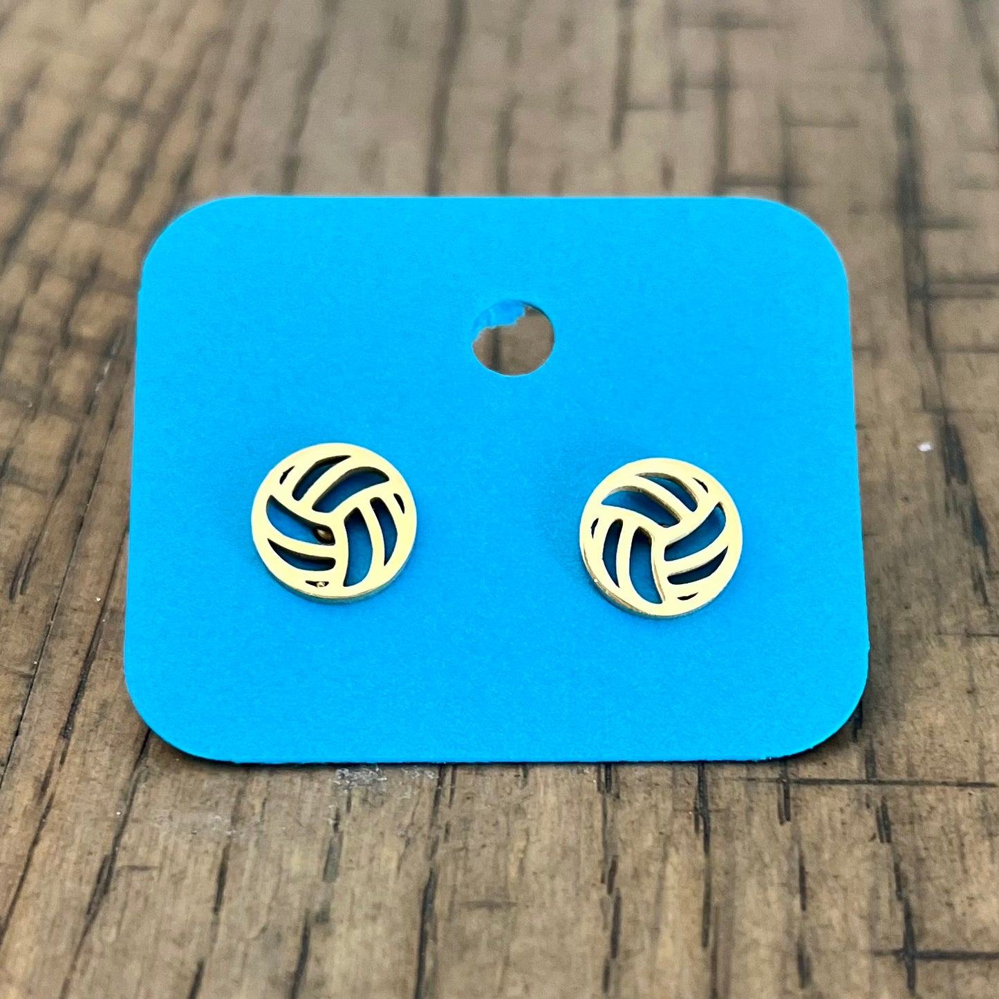 Gold stainless steel sports ball stud