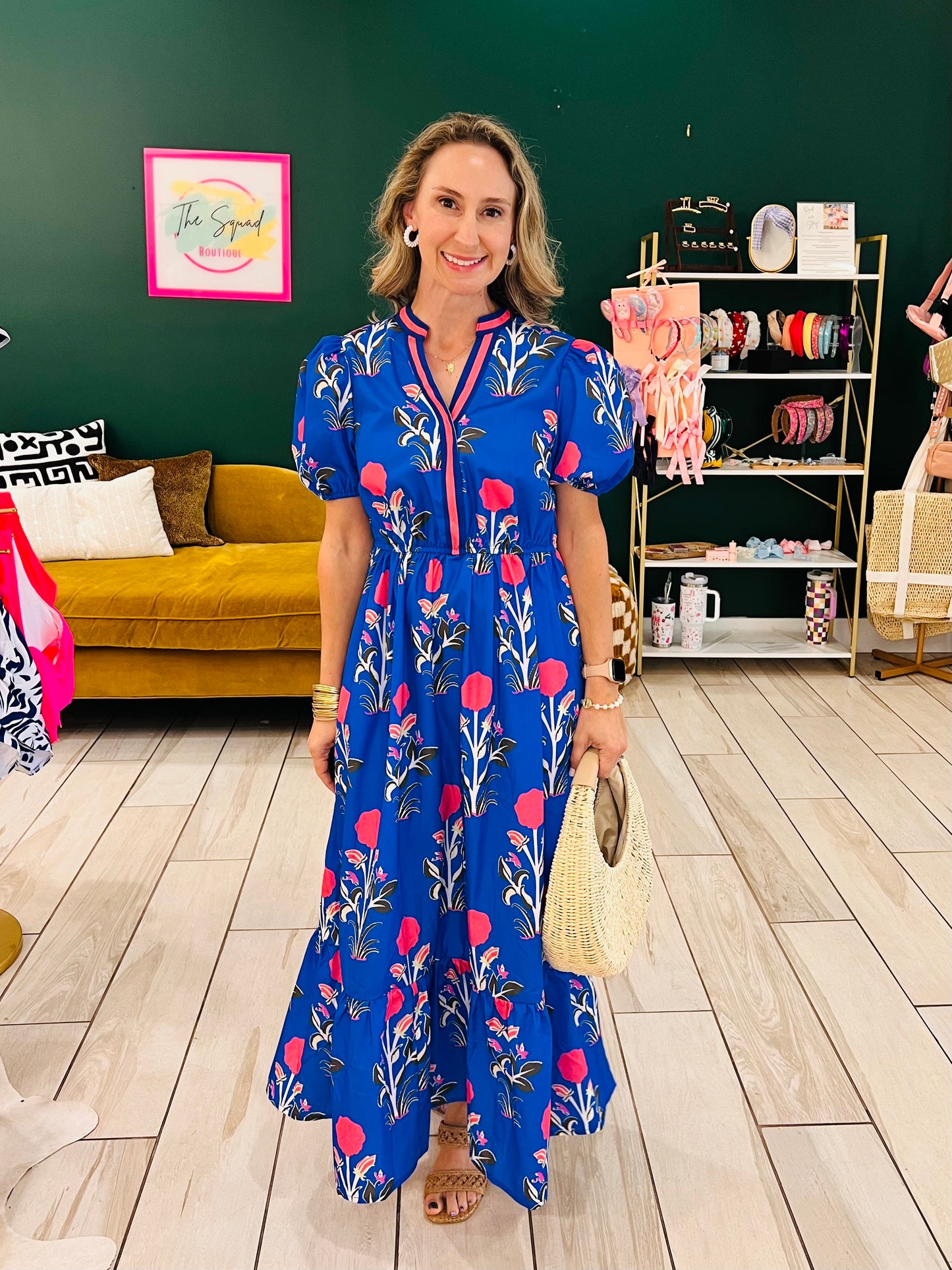 The Zoe cobalt floral dress