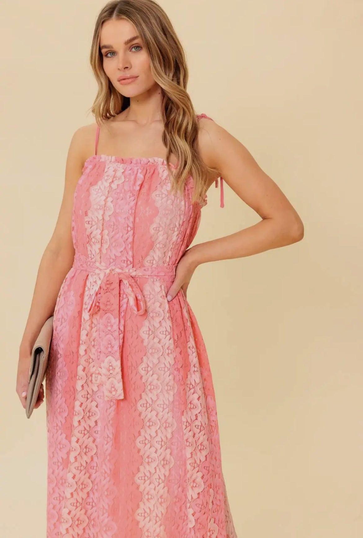 The Cora lace midi dress