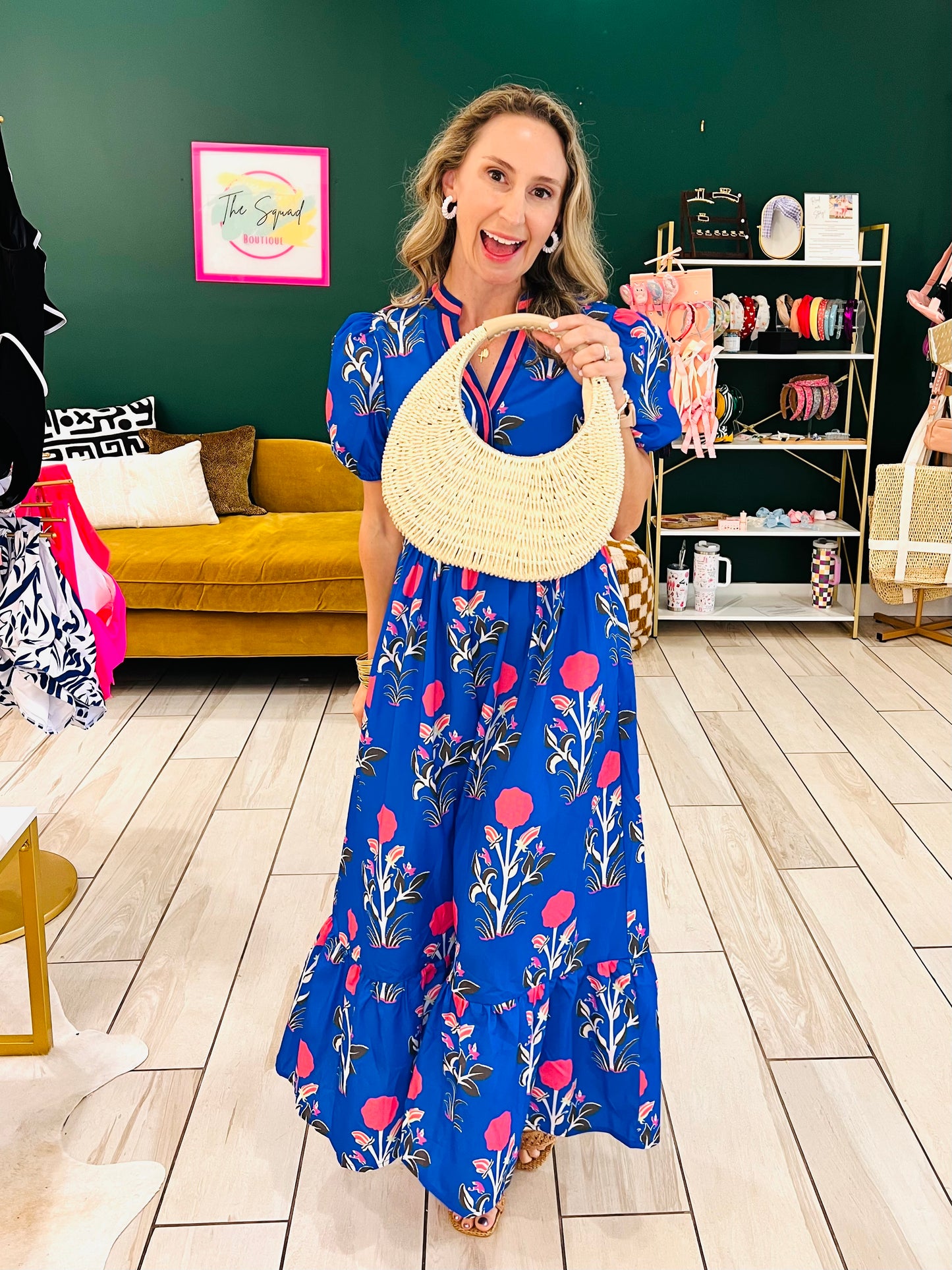 The Zoe cobalt floral dress