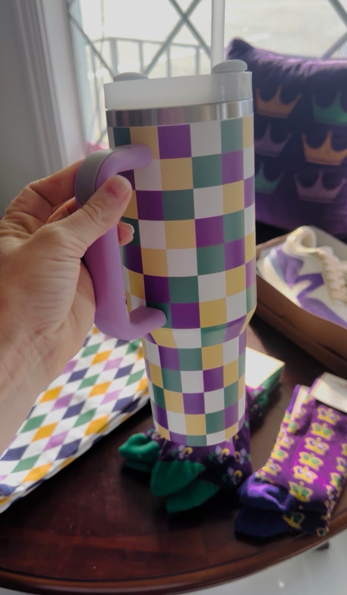 Mardi Gras Tumbler