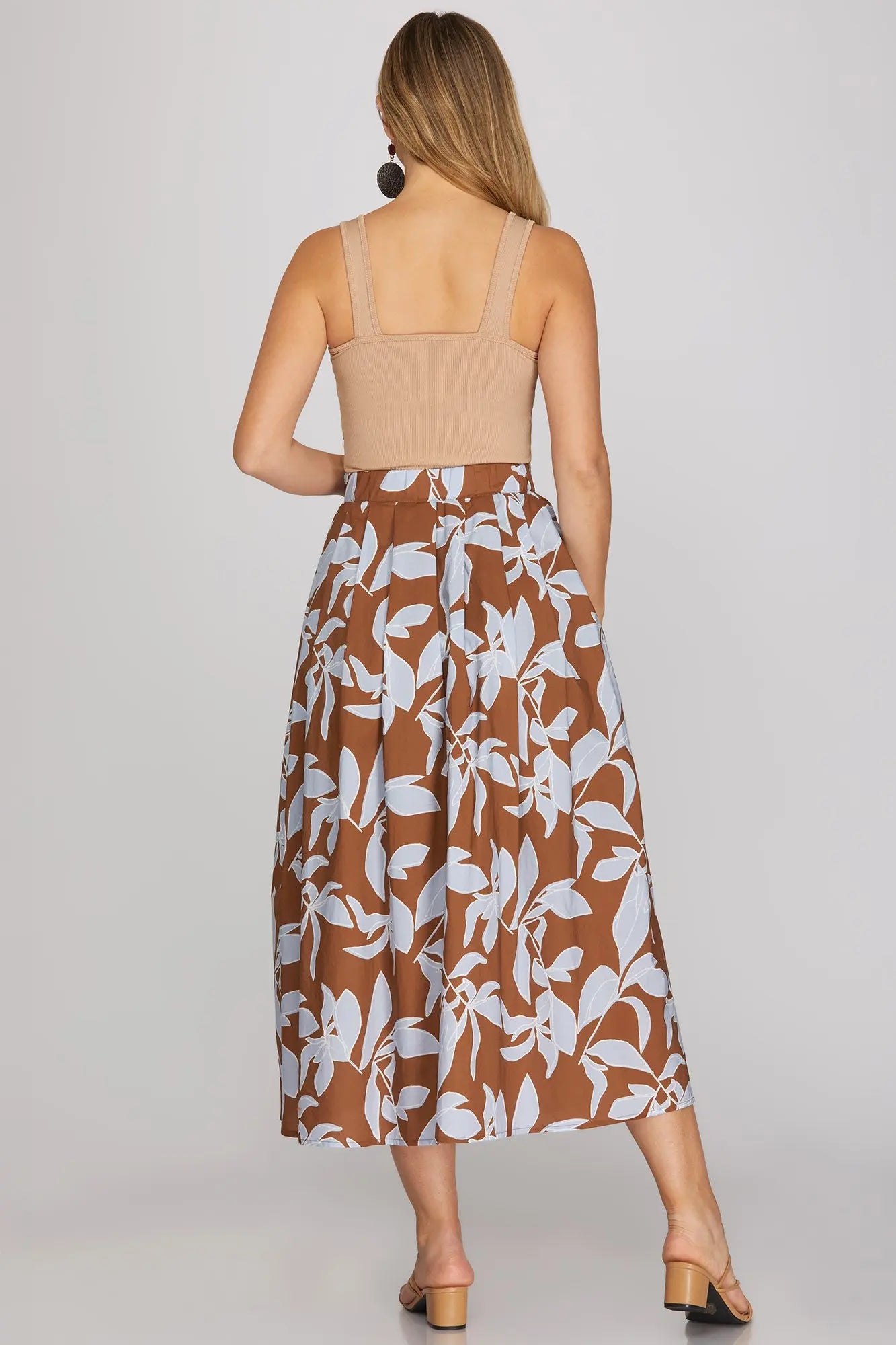 Floral midi skirt set