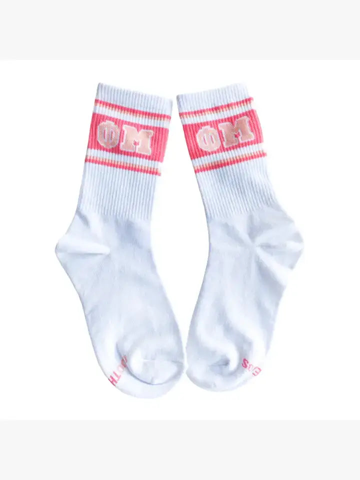 Phi Mu Sorority Socks