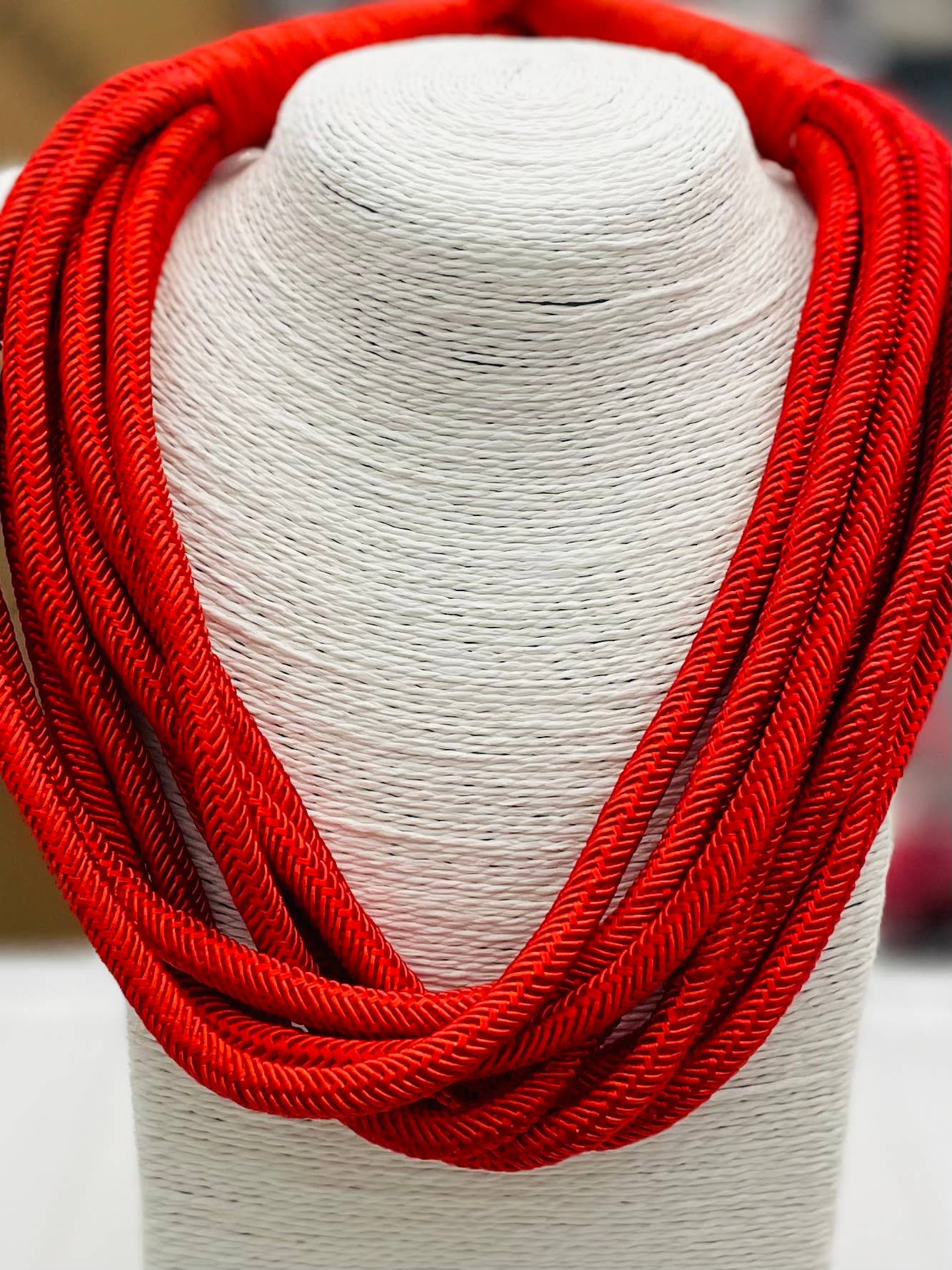 "Original" Slub 8-Strand Necklace (red)