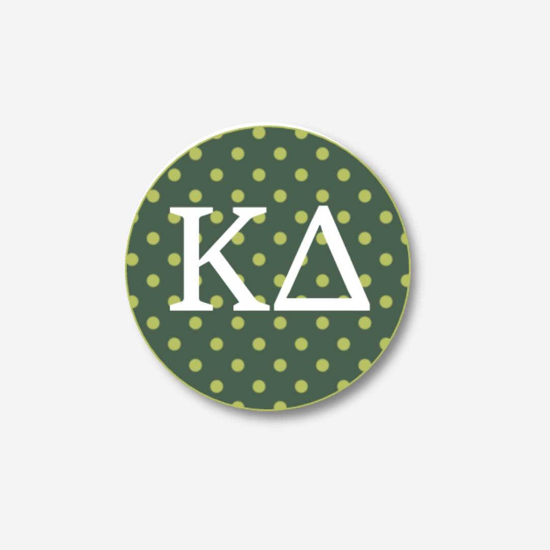 Kappa Delta Button Pin: Polka Dots