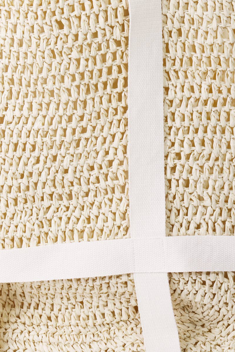 Straw Braided Hat Carrier Tote Bag: BE