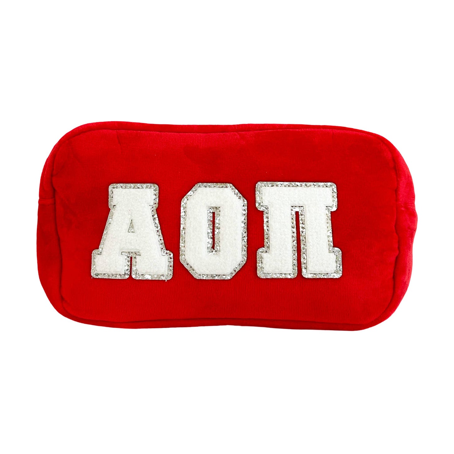 Alpha Omicron Pi Chenille Sorority Cosmetic Bag