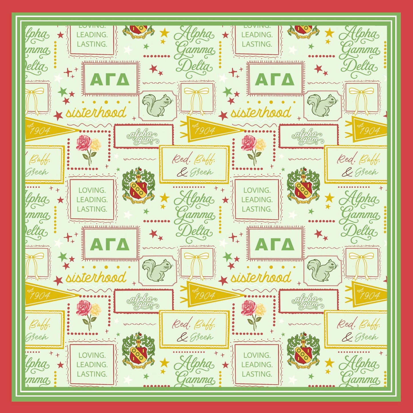 Alpha Gamma Delta Silk Scarf