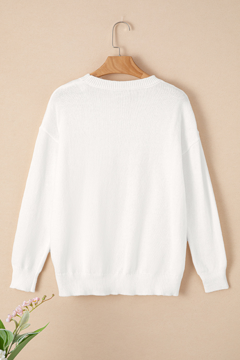 Holly Jolly Merry & Bright Round Neck Casual Christmas Sweater