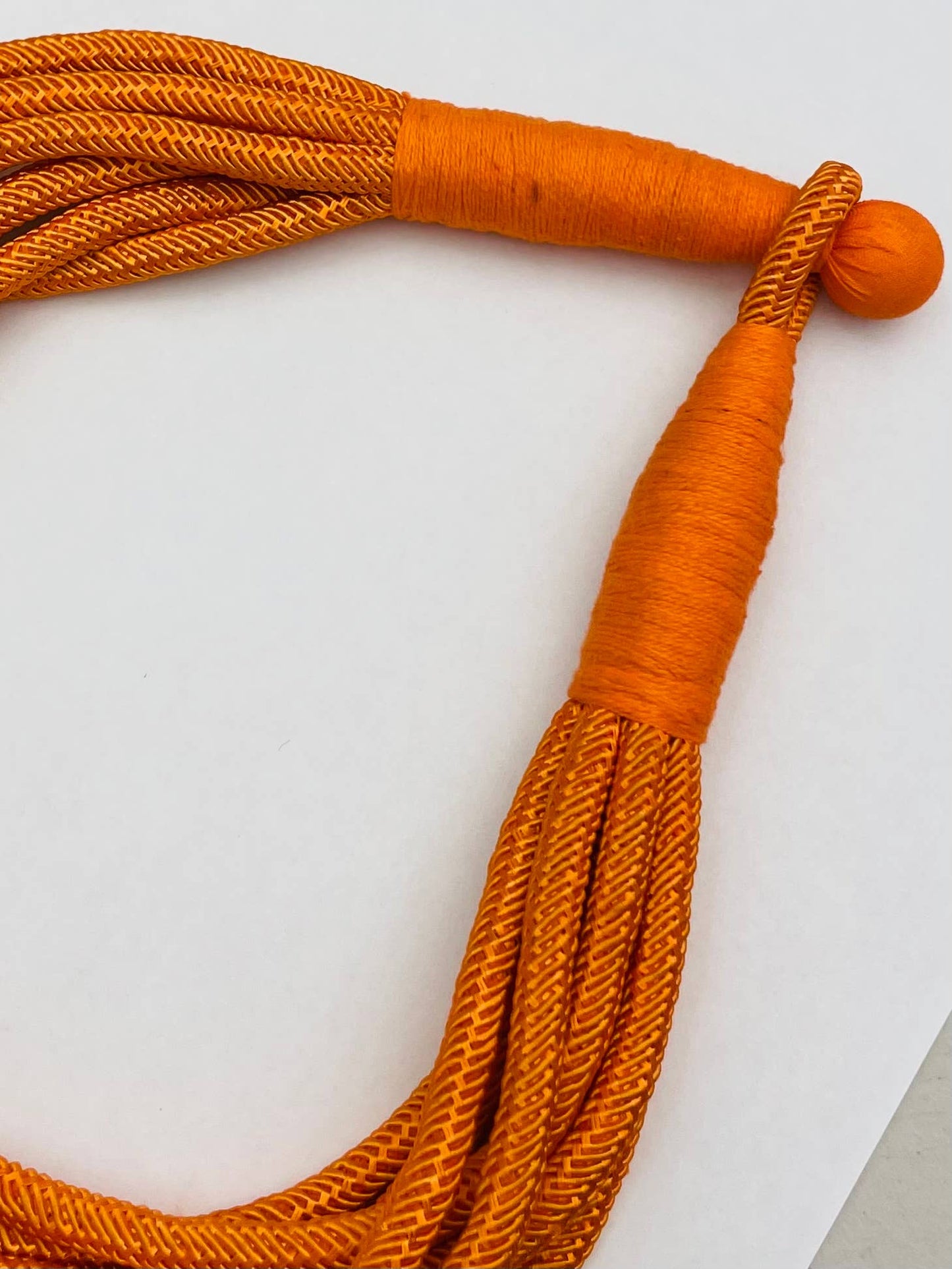 "Original" Slub 8-Strand Necklace (orange)