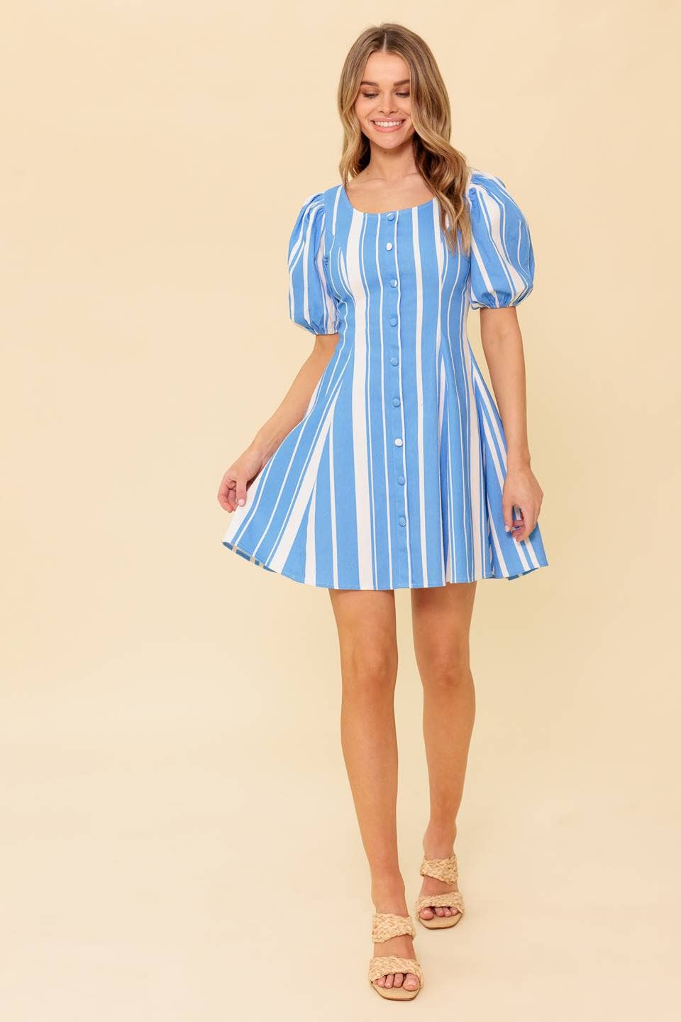 Flying Tomato striped mini dress