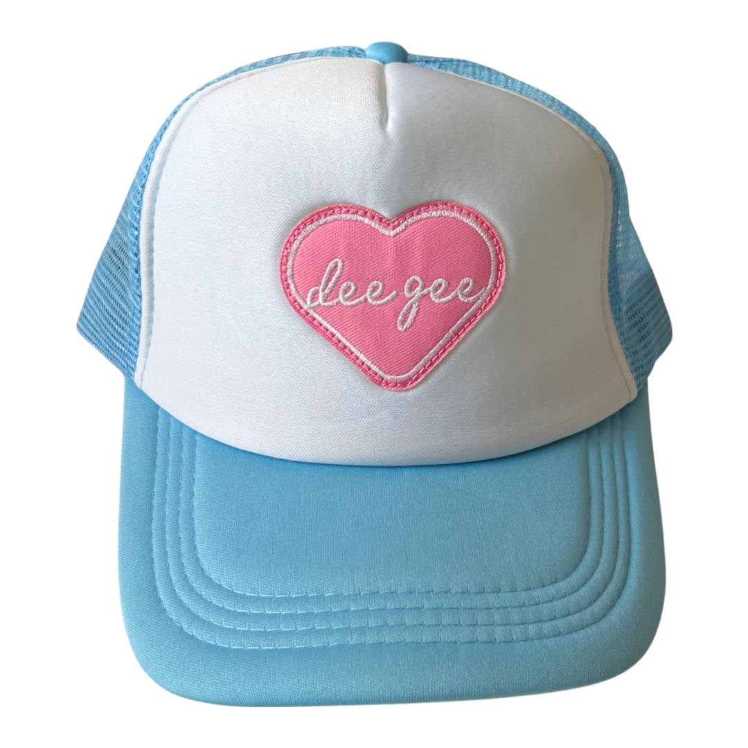 Sorority Whole Lotta Love Heart Trucker Hat: CHI OMEGA