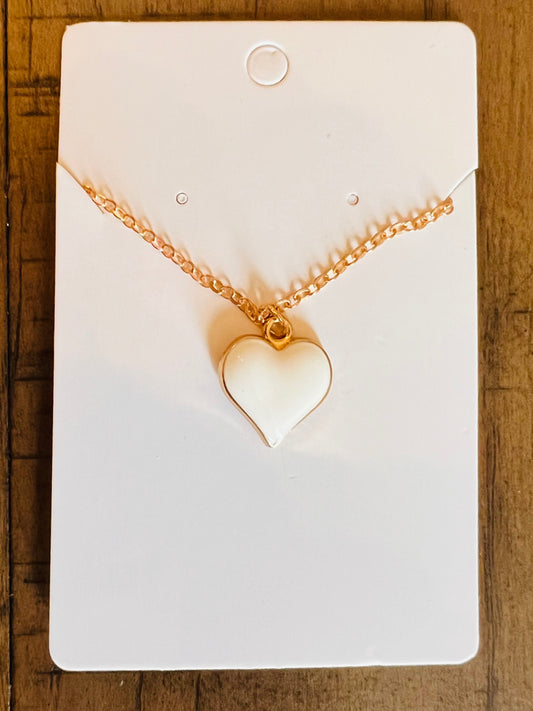 White Heart necklace