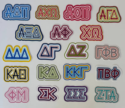 Sorority Greek Letters Colorful Vinyl Decal : Alpha Omicron Pi