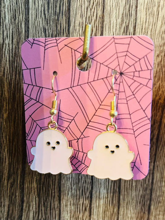 Happy Cartoon Ghost dangle earrings