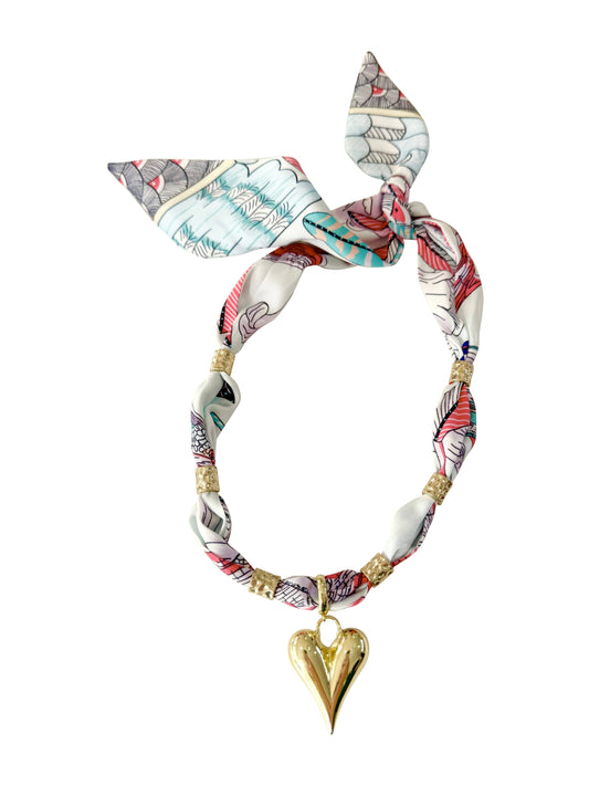Lady Palm Scarf Necklace
