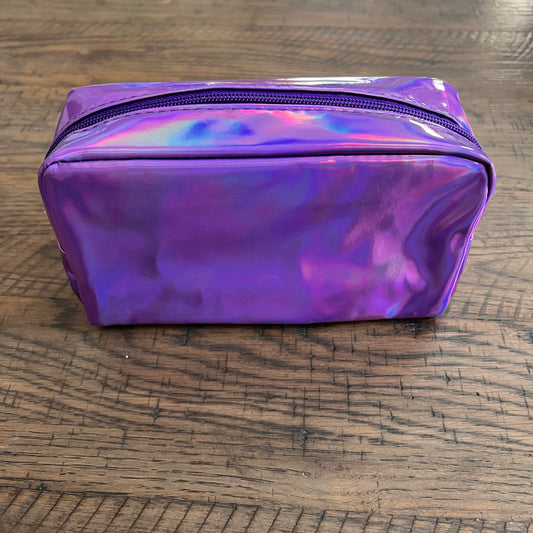 Purple Iridescent accessories bag