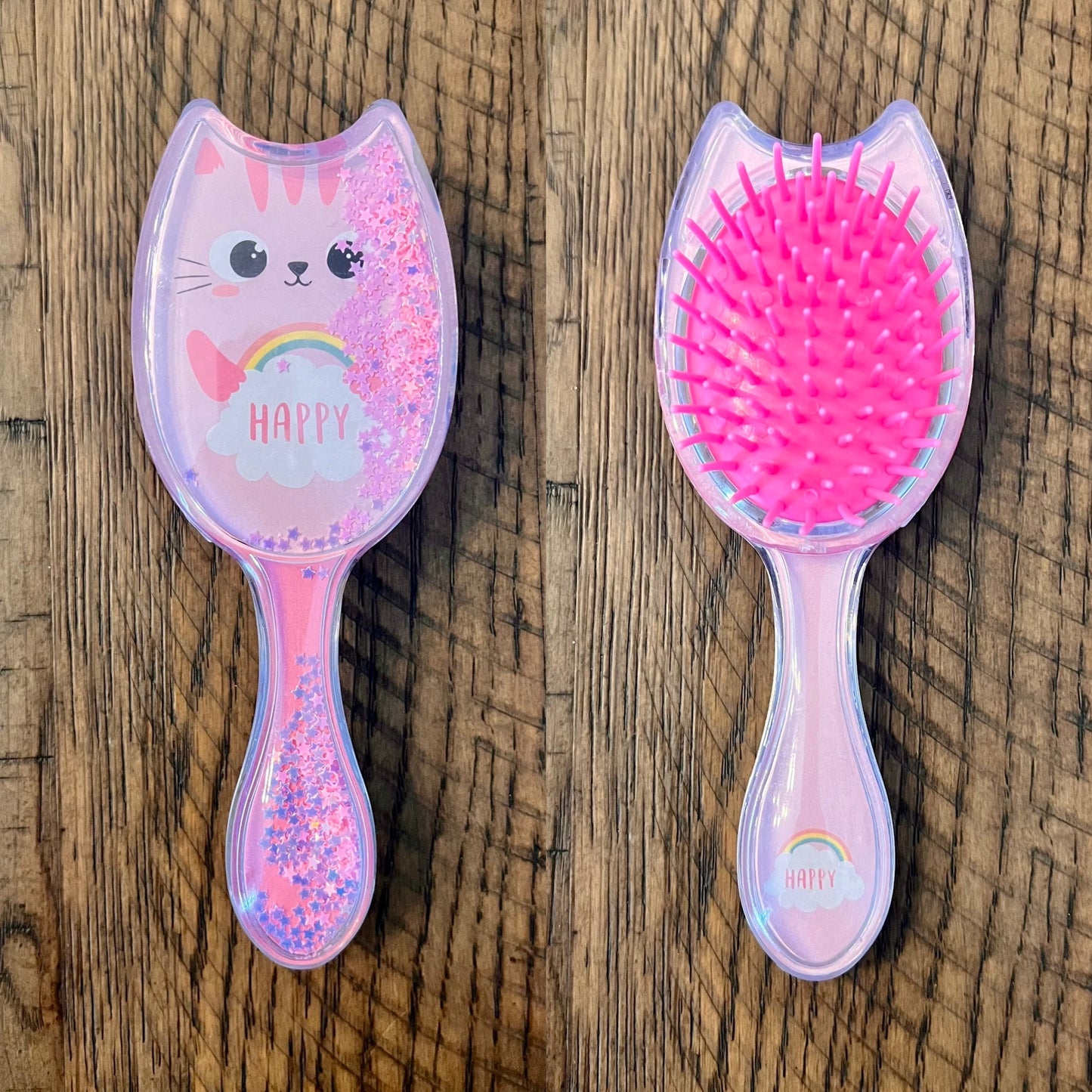 Compact Glitter Kitty Cat brush