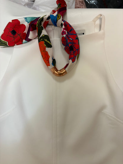 Mulberry Collective scarf with ring / cuff - Multi Floral : gold ring cuff