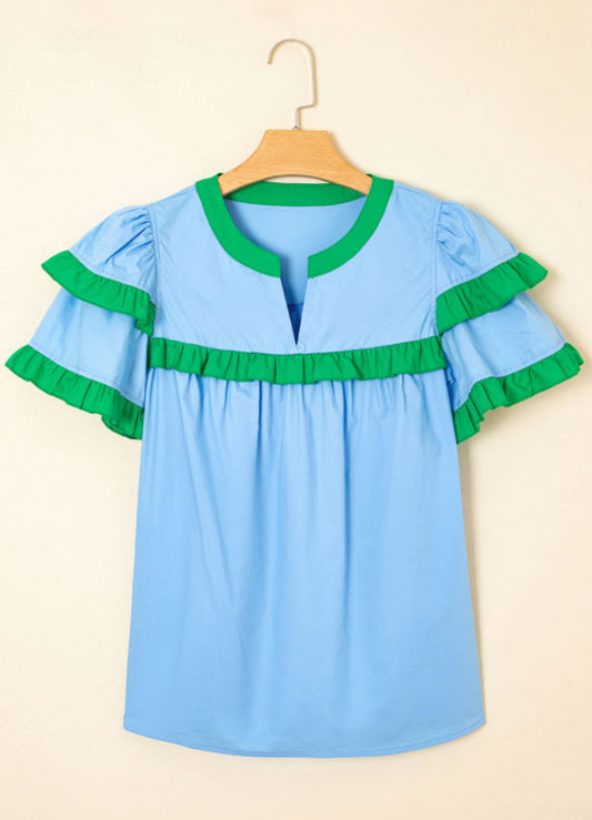 The Riley cotton ruffle blouse