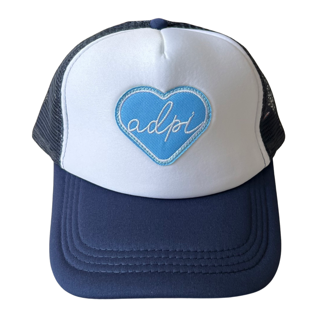 Sorority Whole Lotta Love Heart Trucker Hat: ALPHA GAMMA DELTA