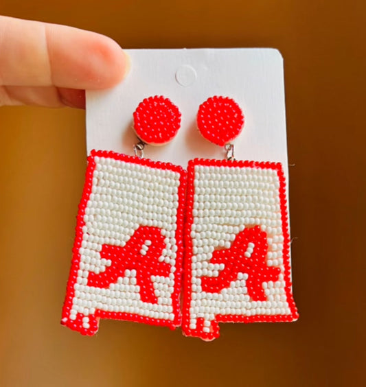 Alabama beaded dangle earrings