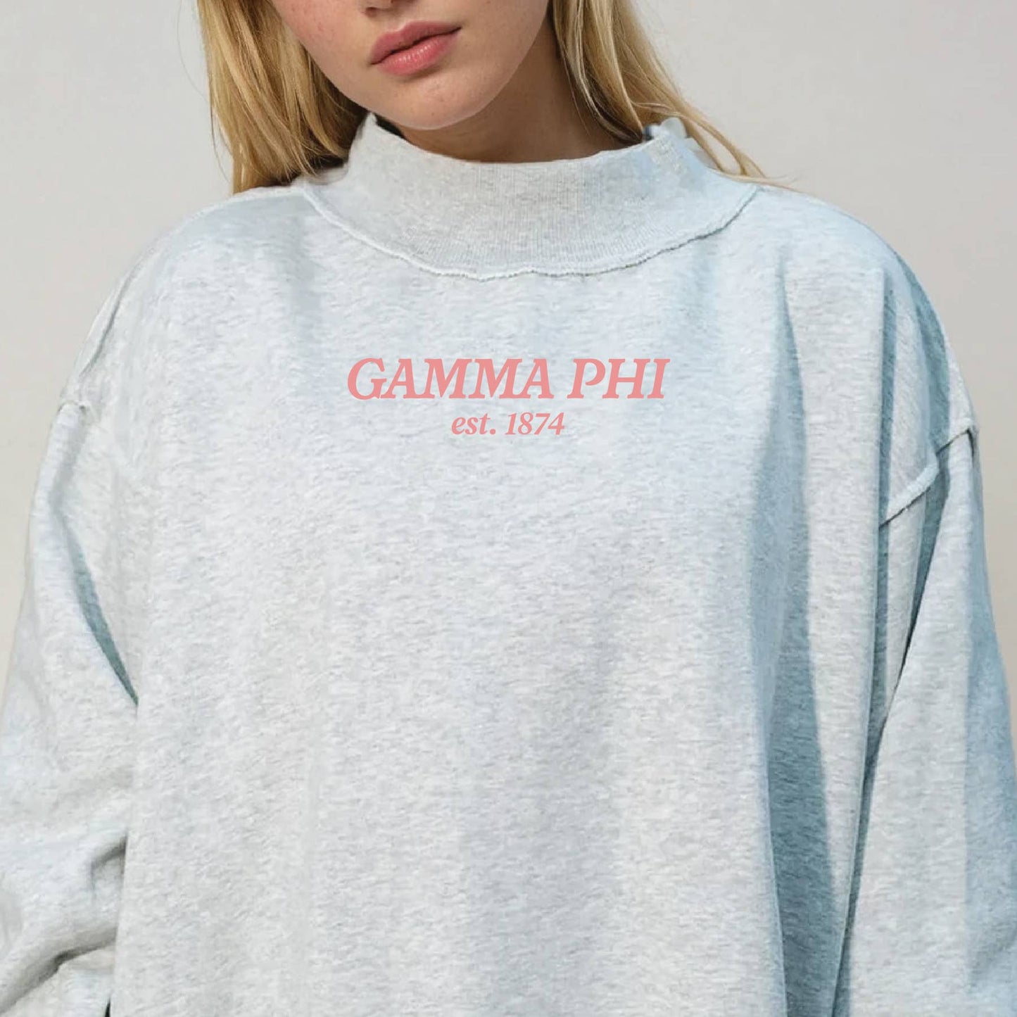 Sorority Chapter Mockneck Sweatshirt : Alpha Omicron Pi