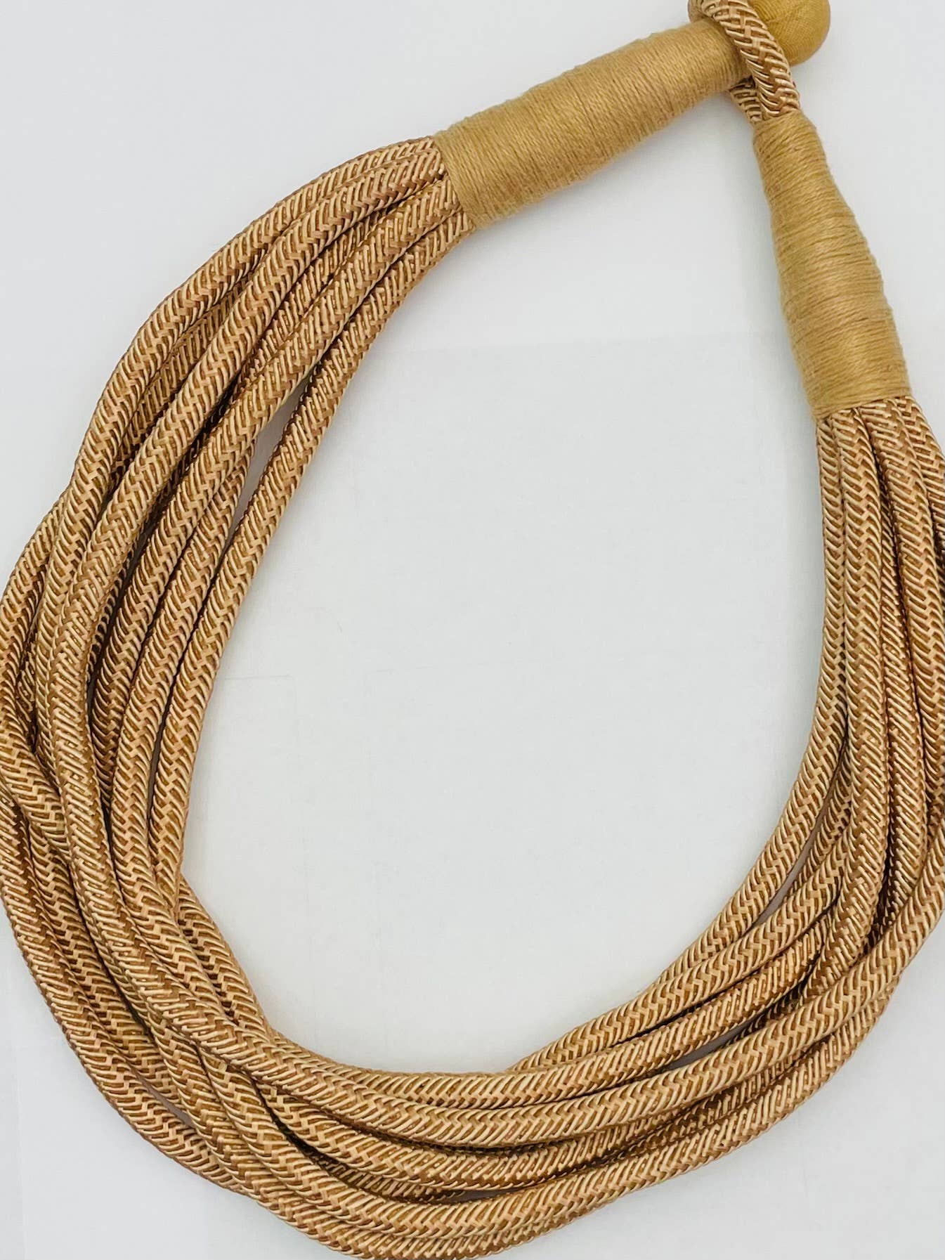 "Original" Slub 8-Strand Necklace (tan)