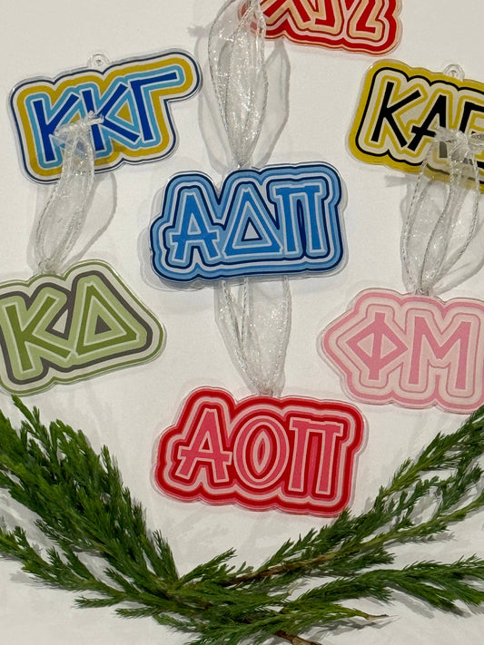 Sorority Acrylic Christmas Ornament - Kappa Delta