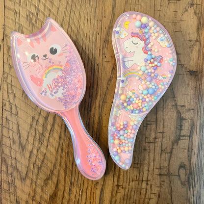 Compact Glitter Kitty Cat brush