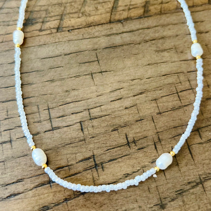 Pearl beaded necklace